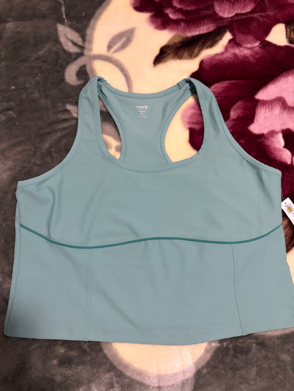 Old Navy PowerSoft Racerback Cropped Shell Tank - Picture 2 of 3